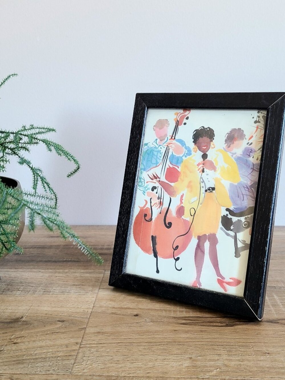 Vintage Framed Print Jazz Musicians Music Theme